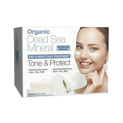 Kit Mar Morto Creme Dia + Creme Noite, com ingredientes biológicos, cosmética vegetariana