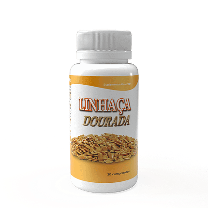 Linhaça Dourada Comprimidos, suplemento alimentar para o sistema digestivo