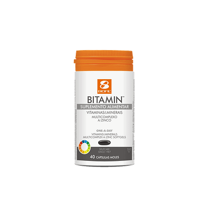 Bitamin, suplemento alimentar sem açúcar, sem glúten, sem lactose, sem sal