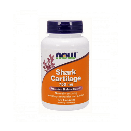 Shark Cartilage 750mg, suplemento alimentar sem glúten, sem soja