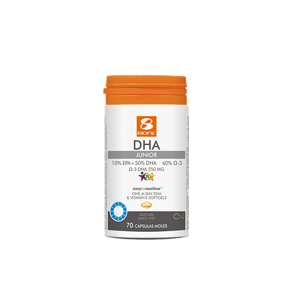 DHA Junior, suplemento alimentar sem açúcar, sem glúten e sem lactose