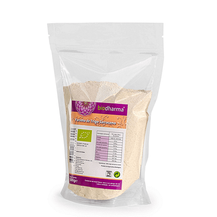 Farinha de Trigo Sarraceno, biológica, sem glúten, sem lactose, sem soja, vegan, vegetariano