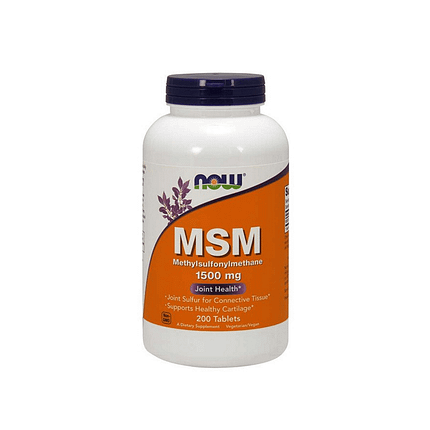MSM 1500mg, supleemnto alimentar vegan e vegetariano