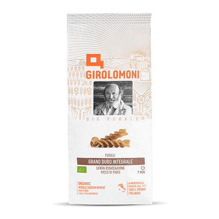 Massa Fusilli Integral Sêmola Trigo Duro, biológica
