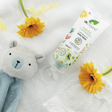 Loção Corporal para Bebé Calêndula, com ingredientes biológicos, cosmética vegan