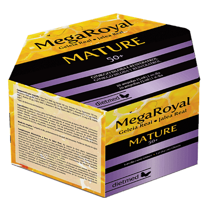 MegaRoyal Mature, suplemento alimentar sem glúten
