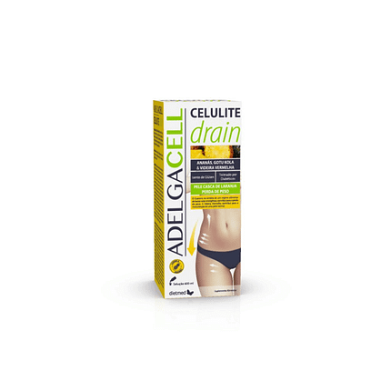 Adelgacell Celulite Drain, suplemento alimentar sem álcool, sem glúten, sem lactose