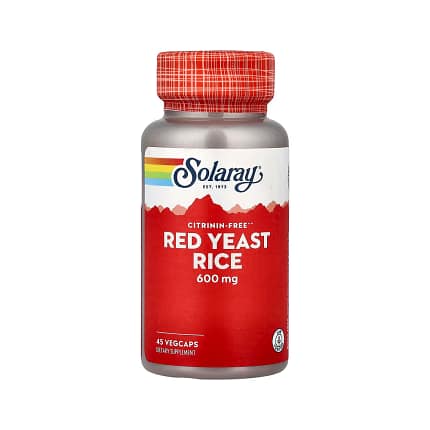 Red Yeast Rice 600 mg Solaray Suplemento Alimentar Colesterol