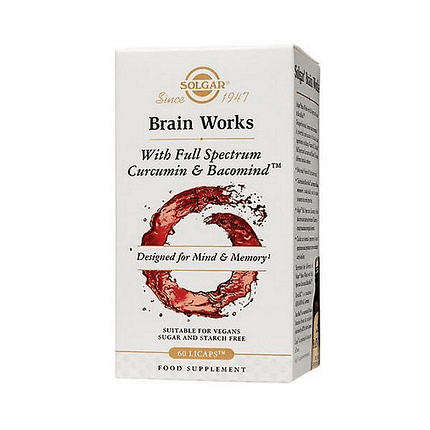 Brain Works, suplemento alimentar sem açúcar, adequado para vegans