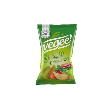 Snack de Vegetais Vegee, com ingredientes biológicos, sem glúten e adequado a vegans