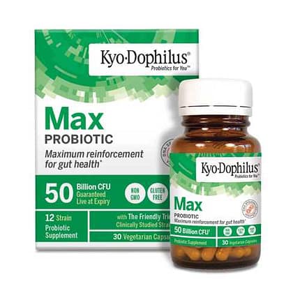 Kyo-Dophilus Max Probiotic Kyolic Suplemento Alimentar Probióticos Sistema Disgestivo Sistema Imunitário Comprimidos