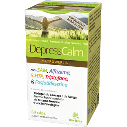 Depress Calm, suplemento alimentar para o sistema nervoso e função psicológica