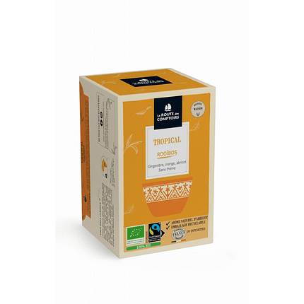 Infusão Rooibos Tropical com ingredientes biológicos