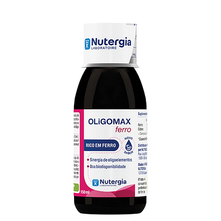 Oligomax Ferro, suplemento alimentar sem açúcar e sem álcool
