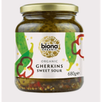 Pepinos Pequenos Agridoces com ingredienets biológicos