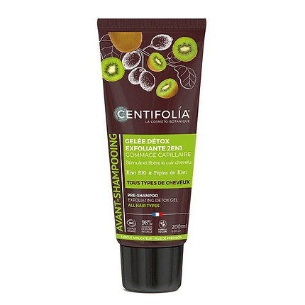 Pré-Champô Geleia Esfoliante Detox, com ingredientes biológicos, adequado para vegans