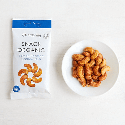 Snack Caju Tostado + Tamari, biológico, sem glúten