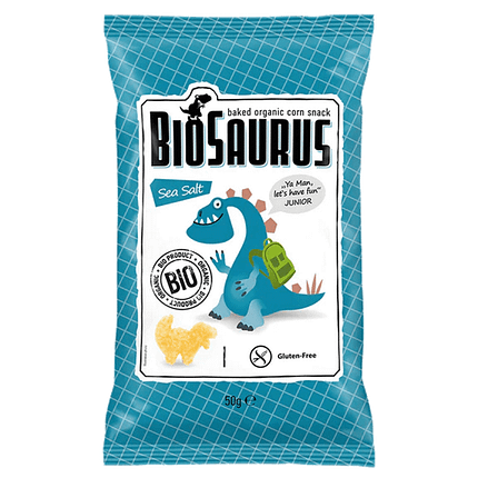 Snack de Milho e Sal Marinho com ingredientes biológicos, sem glúten, adequado para vegans