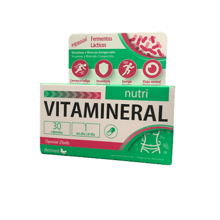 Vitamineral nutri, suplemento alimentar para a energia, sistema imunitário e visão