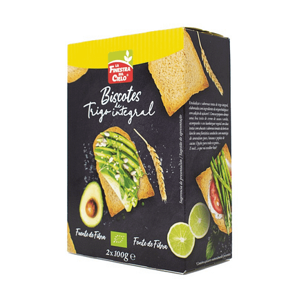 Biscoitos de Trigo Integral, com ingredientes biológicos