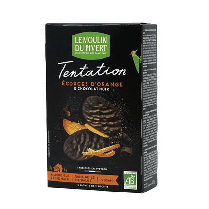 Bolachas Tentação Laranja com ingredientes de origem biológica