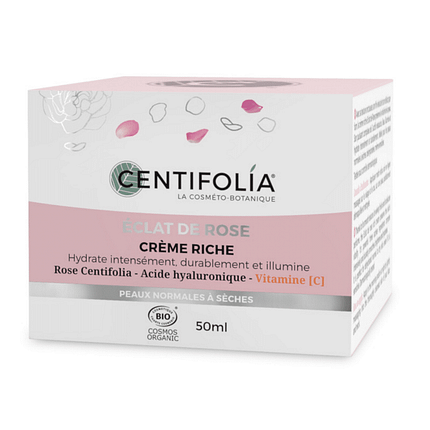 Creme Rico Éclat de Rose com ingredientes biológicos