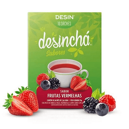 Desinchá Sabor a Frutos Vermelhos, chá