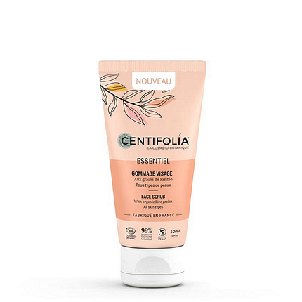 Esfoliante de Rosto Essentiel, com ingredientes biológicos, para vegans