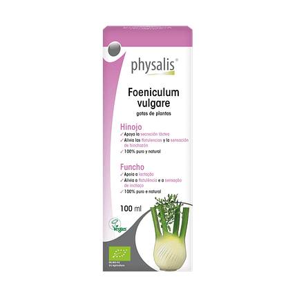 Foeniculum Vulgare, com ingredientes biológicos, vegan
