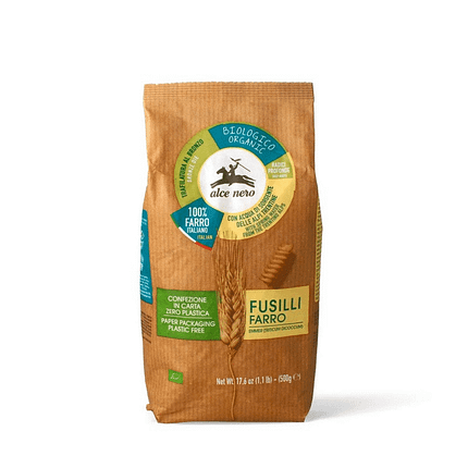 Fusilli de Espelta de origem biológica