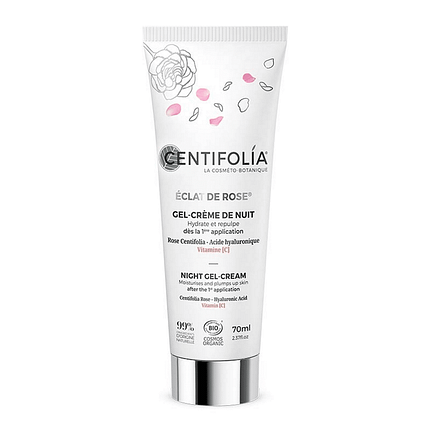 Gel Creme Noite Éclat de Rose, com ingredientes biológicos