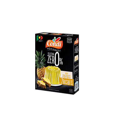 Gelatina Zero sabor a Ananás, sem glúten