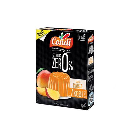 Gelatina Zero sabor a Manga, sem glúten