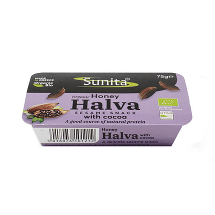 Halva com Chocolate Preto com ingredientes biológicos