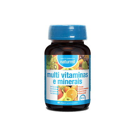 Multivitaminas & Minerais, suplemento alimentar sem açúcar, sem glúten, sem lactose
