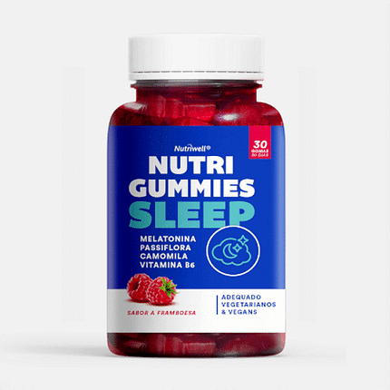 Nutrigummies Sleep, sabor a framboesa, para vegans e vegetarianos