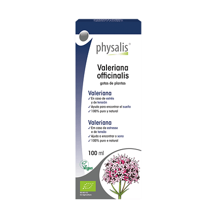 Valeriana Officinalis, suplemento alimentar biológico, adequado para vegans