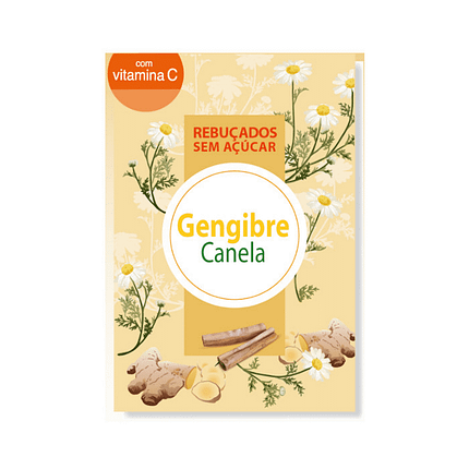 Rebuçados sem Açúcar de Gengibre e Canela com Vitamina C sem açúcar
