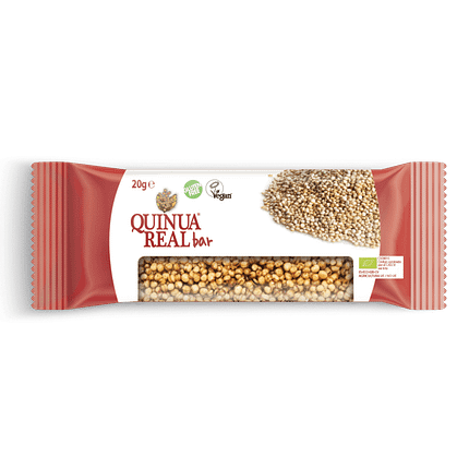 Barra de Quinoa Real, adoçada com xarope de Quinoa Real, biológica e sem glúten