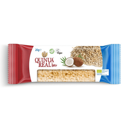 Barra de Quinoa Real e Coco sem glúten, ideal para lanche
