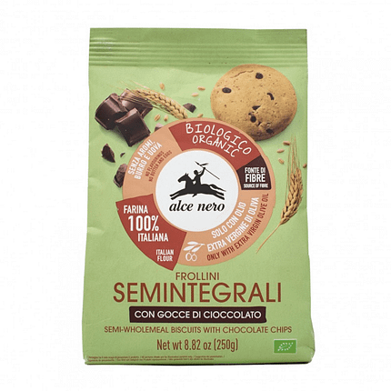 Bolachas com Pedaços de Chocolate de ingredientes biológicos