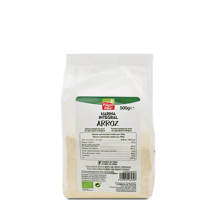 Farinha Integral de Arroz com ingredientes biológicos