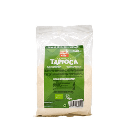Farinha de Tapioca biológica, adequada a vegans