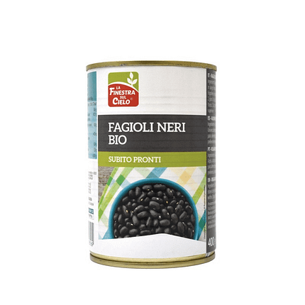 Feijão Preto em Lata de agricultura biológica, cozidos e preparados