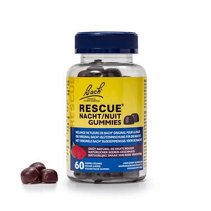 Rescue Gummies Night com sabor a frutos vermelhos