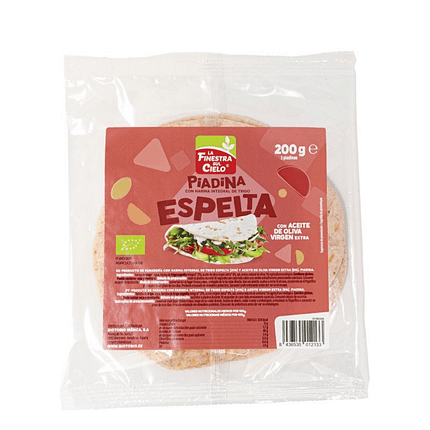 Piadina com Farinha Integral de Espelta, com ingredientes biológicos