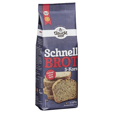 Preparado para Pão com 5 Cereais, com ingredientes biológicos, sem glúten