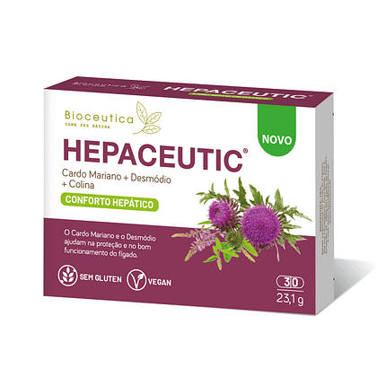 Hepaceutic, suplemento alimentar sem glúten, vegan