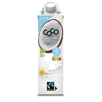 Leite de Coco para beber, biológico