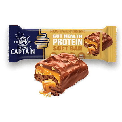 Barra Proteica de Chocolate e Caramelo